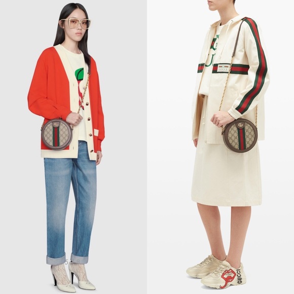 100% Authentic Gucci Ophidia mini GG round bag - Picture 6 of 15